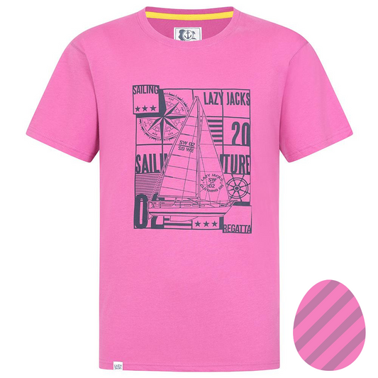LJ15 - Printed T-Shirt - Raspberry