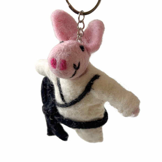 Pork Chop Key Ring
