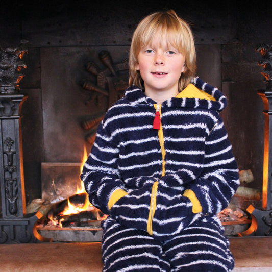 LJ140C - Boy's Snug Onesie - Marine