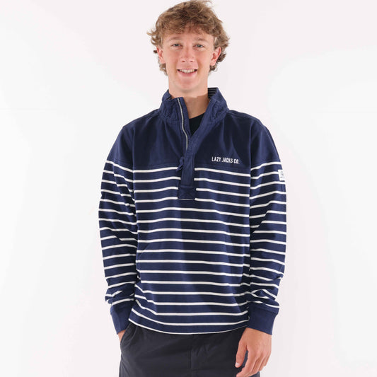 LJ39P - Men's Quarter Zip Sweatshirt - Marine