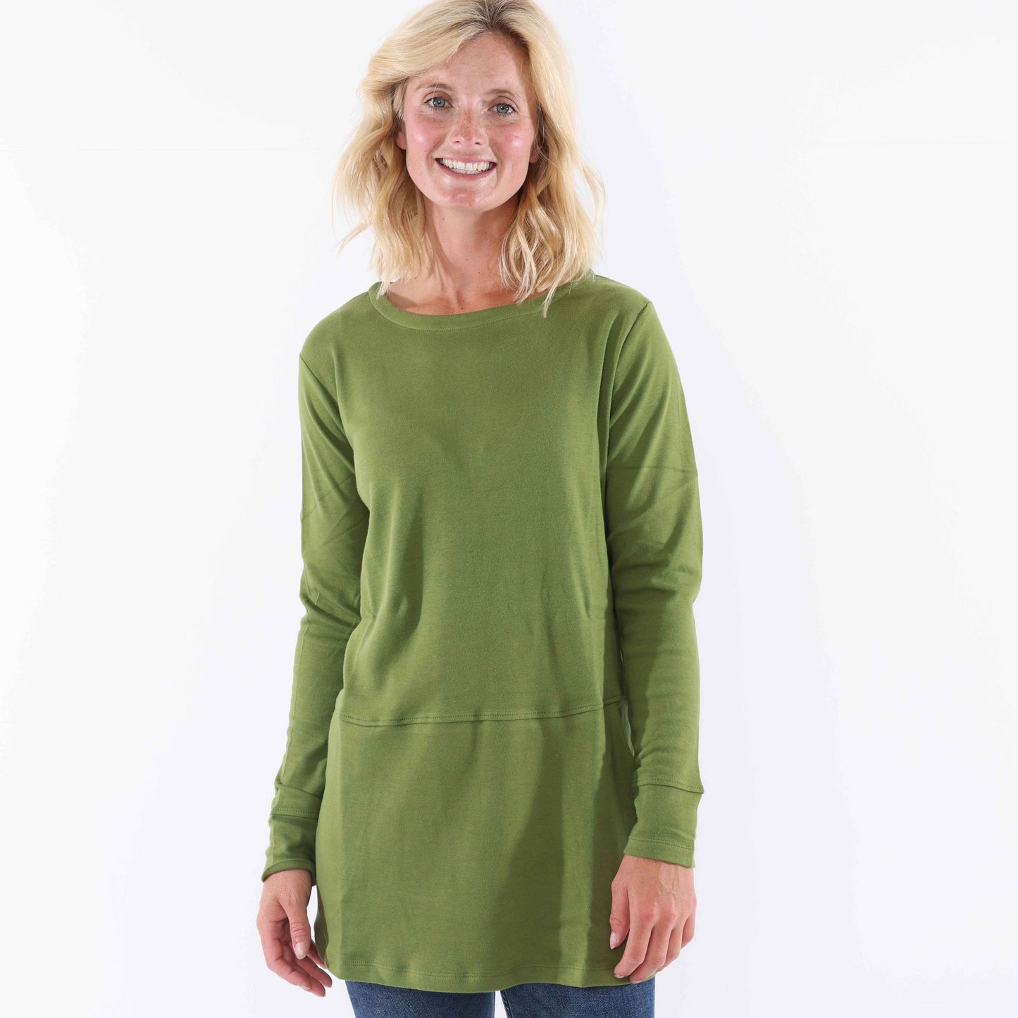 LJ430 - Panel Tunic With Pockets - Sage