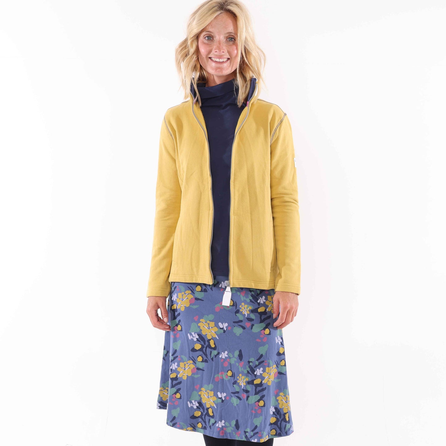 LJ41 - Printed Jersey Skirt - Abstract Twilight