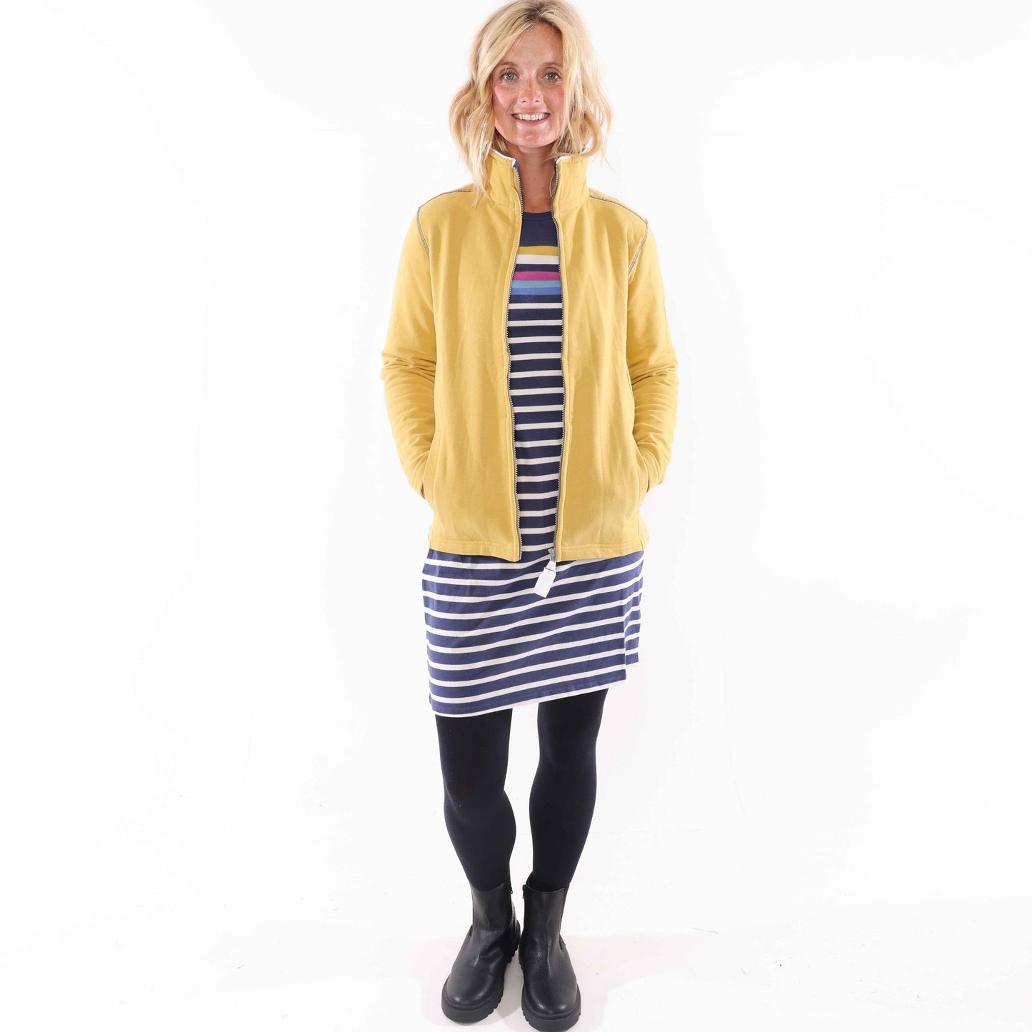 LJ239 - Striped T-Shirt Dress - Prism