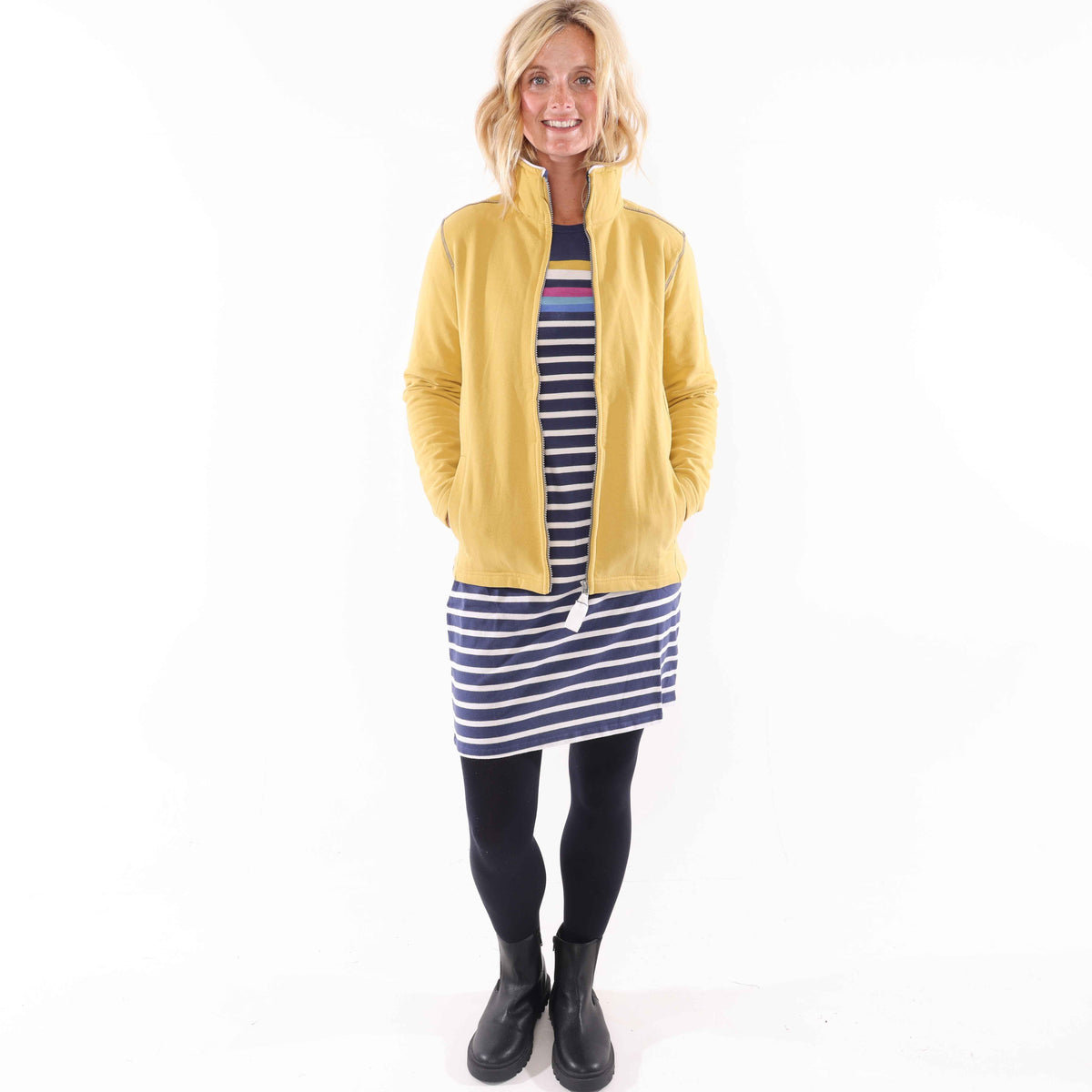 LJ239 - Striped T-Shirt Dress - Prism