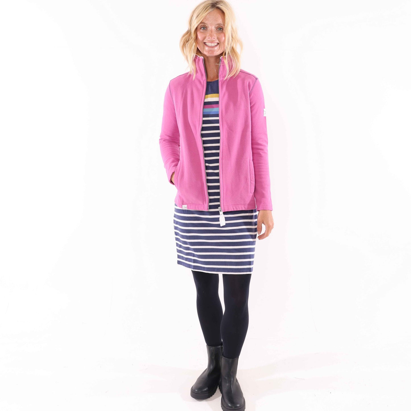 LJ239 - Striped T-Shirt Dress - Prism