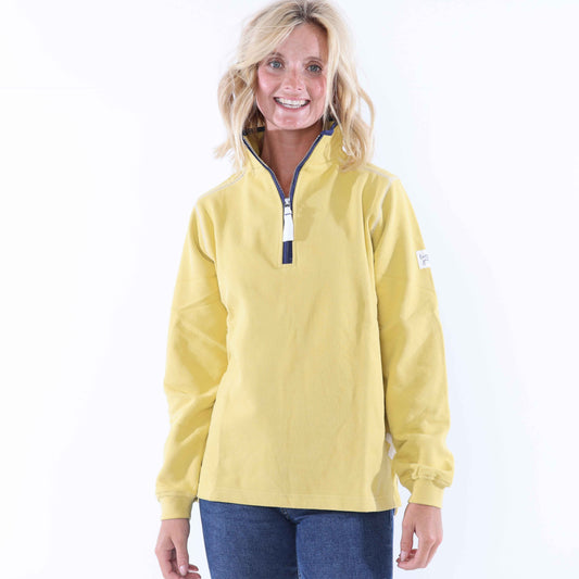 LJ3 - Ladies 1/4 Zip Sweatshirt - Lemon