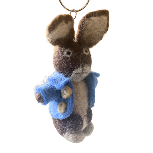 Rabbit In A Jacket Key Ring
