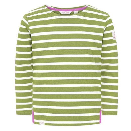 LJ97C - Girls Long Sleeve Breton Top - Sage