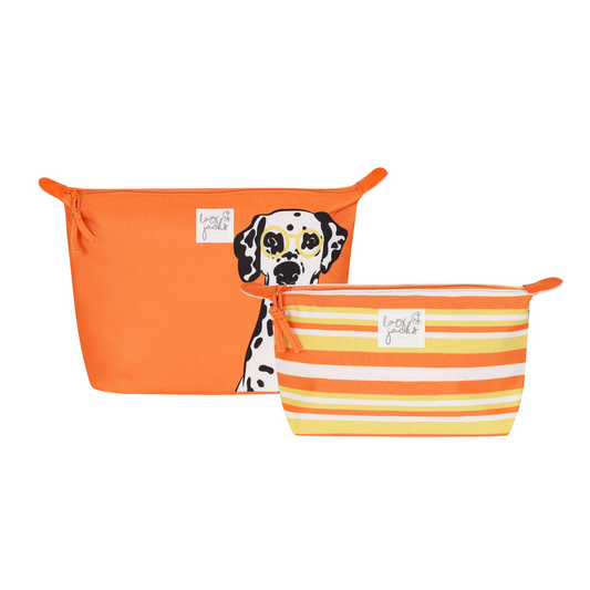 Cosmetic and Wash Bag Pair - Dalmatian