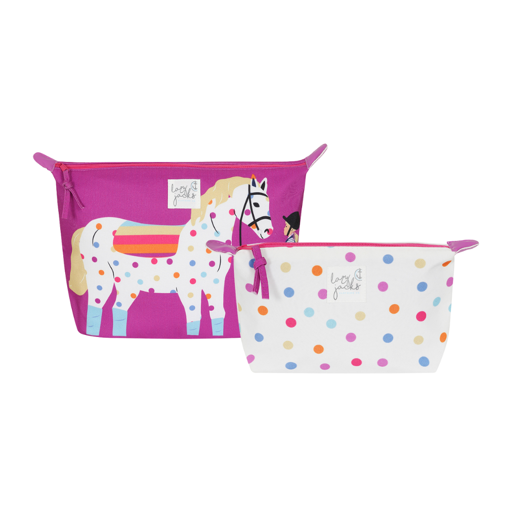 Cosmetic and Wash Bag Pair - Various Prints