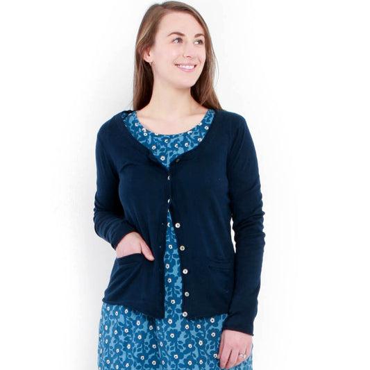 LJ125 - Knitted Cardigan - Marine