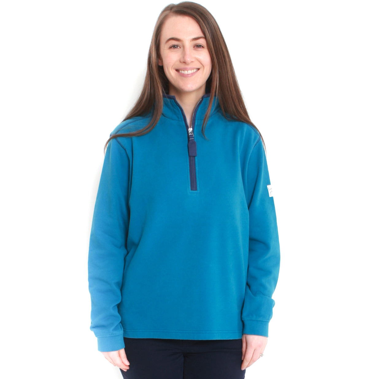 LJ3 - Ladies' 1/4 Zip Sweatshirt - Peacock