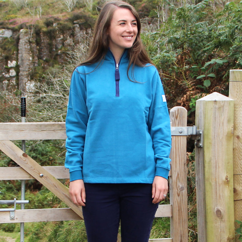 LJ3 - Ladies' 1/4 Zip Sweatshirt - Peacock
