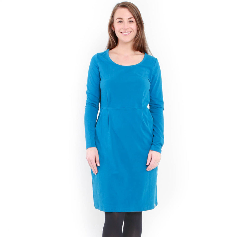 LJ517 - Ladies Dress With Pockets - Peacock