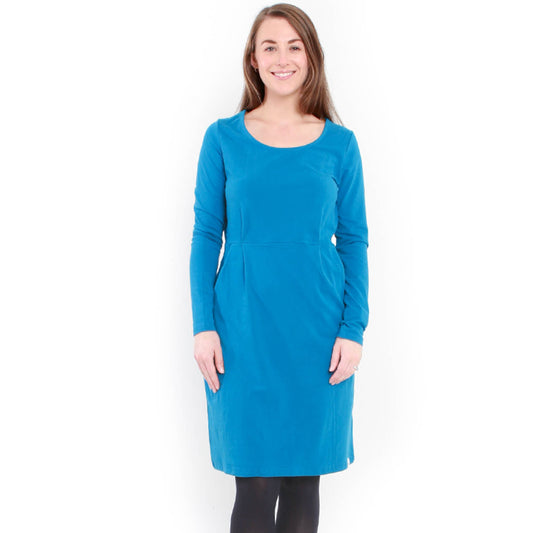 LJ517 - Ladies Dress With Pockets - Peacock