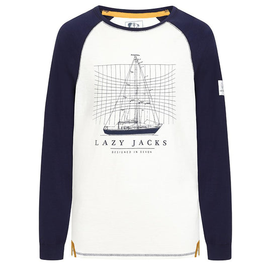 LJ66 - Men's Raglan Long Sleeve Tee - Marine