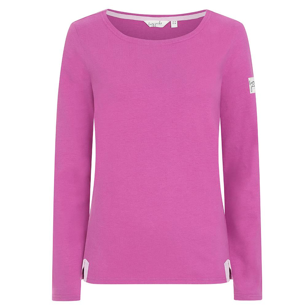 LJ98 - Plain Long Sleeve Top - Raspberry