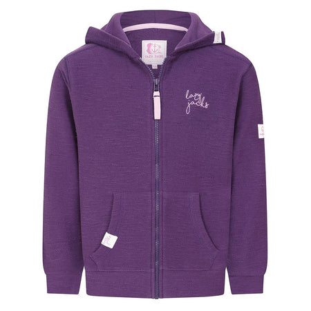 LJ102C - Girl's Textured Full Zip Sweatshirt - Loganberry