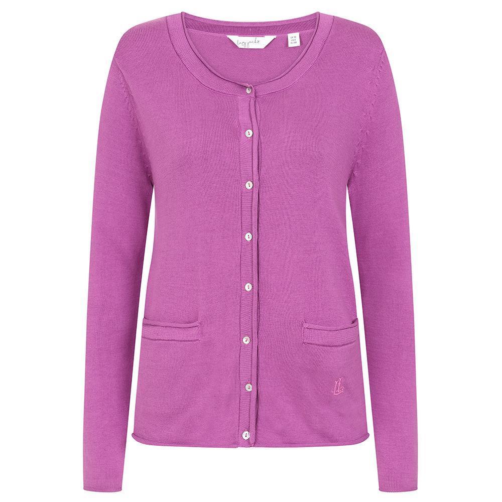 LJ125 - Knitted Cardigan - Striking Purple