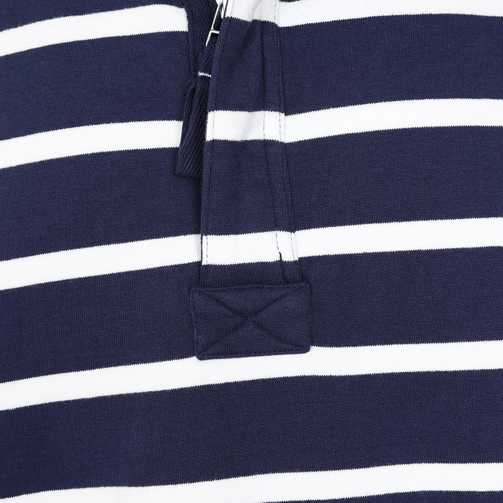 LJ39 - 1/4 Zip Striped Sweatshirt - Marine