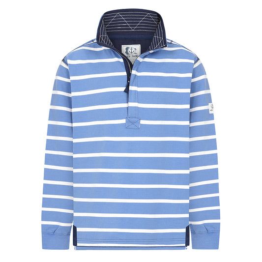 LJ39 - 1/4 Zip Striped Sweatshirt - Royal
