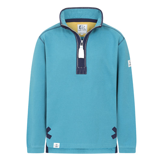 LJ40C - Boy's 1/4 Zip Sweatshirt - Teal