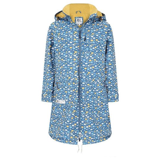 LJ67P - Ladies Longline Waterproof Coat - Daisy Teal