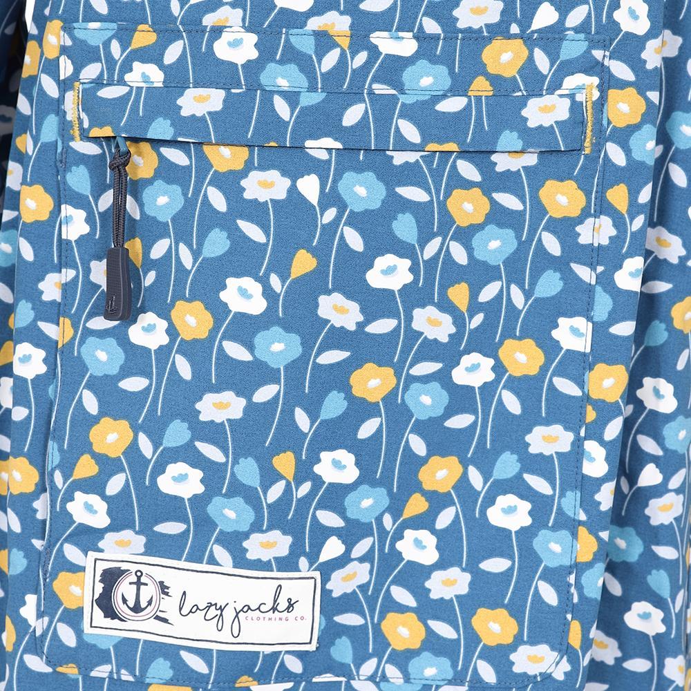LJ67P - Ladies Longline Waterproof Coat - Daisy Teal