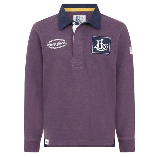 LJ76C - Boys Long Sleeve Rugby Shirt - Grape