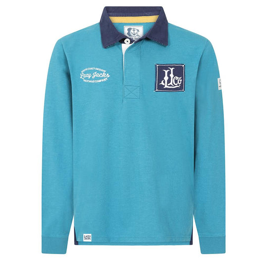 LJ76C - Boys Long Sleeve Rugby Shirt - Teal