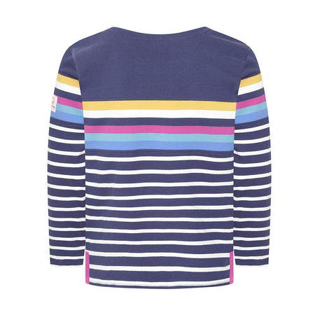 LJ97C - Girl's Long Sleeve Striped Breton Top - Prism