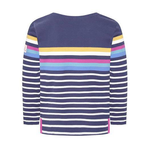 LJ97C - Girl's Long Sleeve Striped Breton Top - Prism