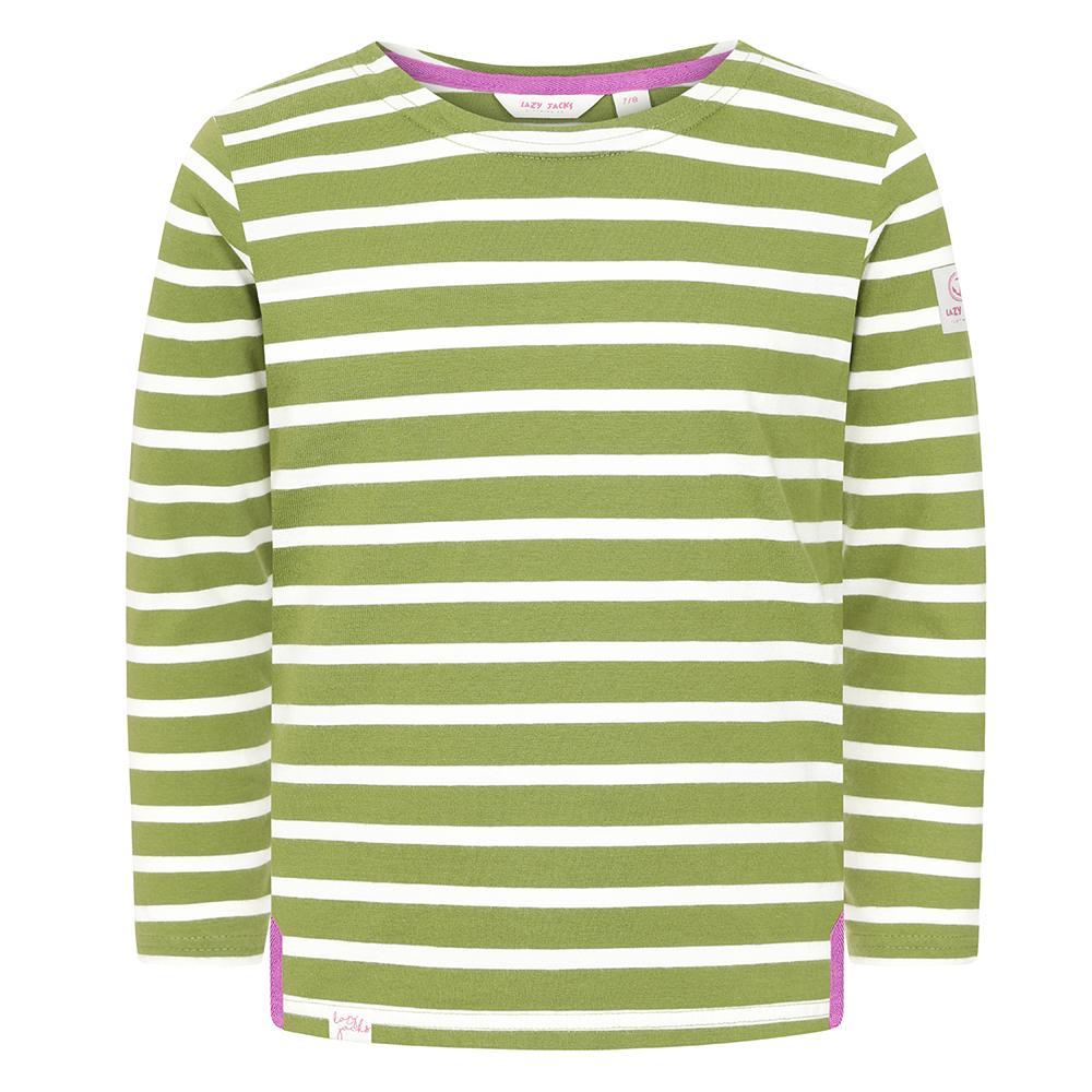 LJ97C - Girls Long Sleeve Breton Top - Sage