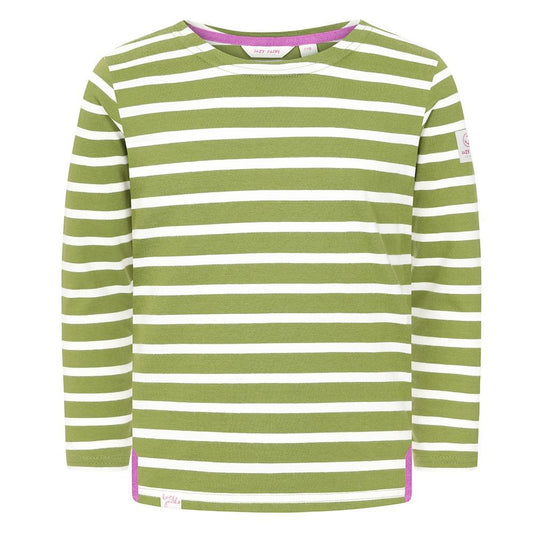LJ97C - Girls Long Sleeve Breton Top - Sage
