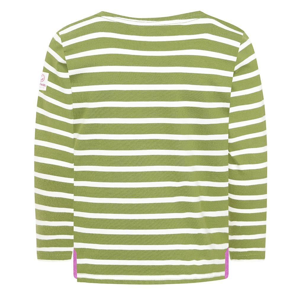 LJ97C - Girls Long Sleeve Breton Top - Sage