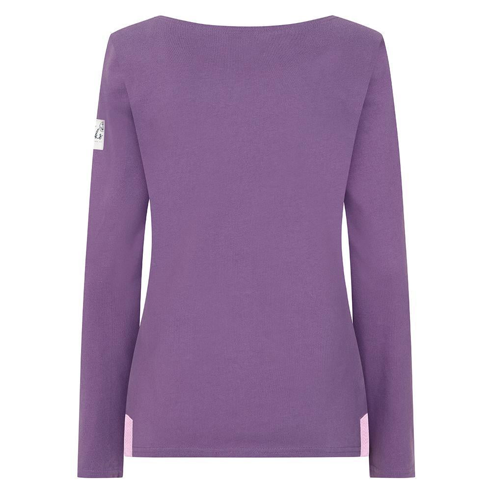 LJ98 - Plain Long Sleeve Top - Loganberry