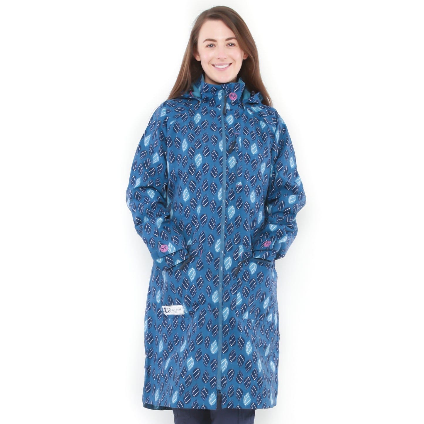 LJ67P - Printed Long Waterproof Coat - Autumn