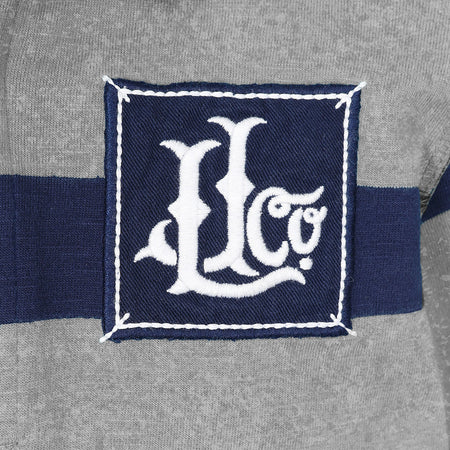 LJ78C - Lightweight Striped Rugby Shirt - Grey Marle