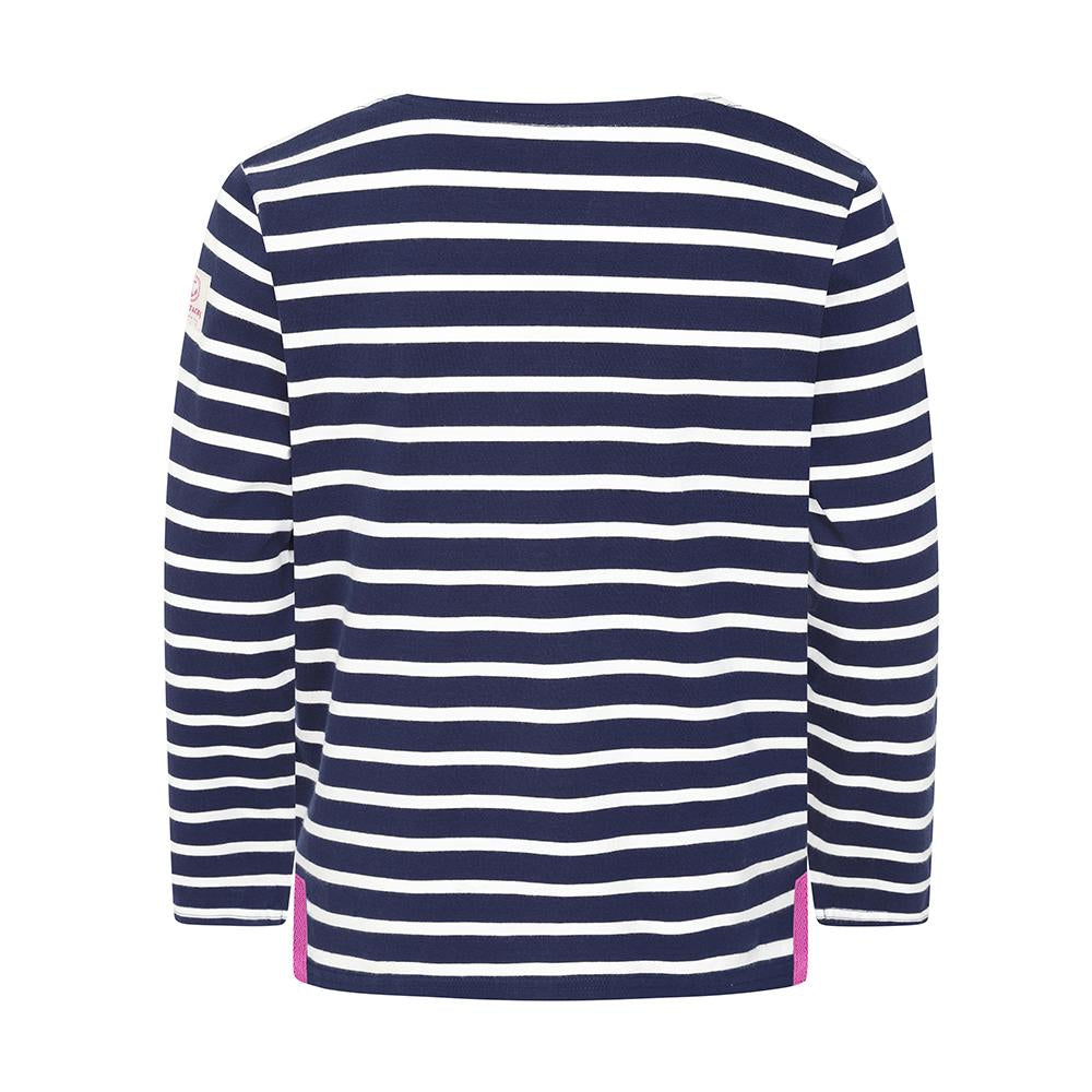 LJ97C - Girl's Long Sleeve Breton Top - Marine