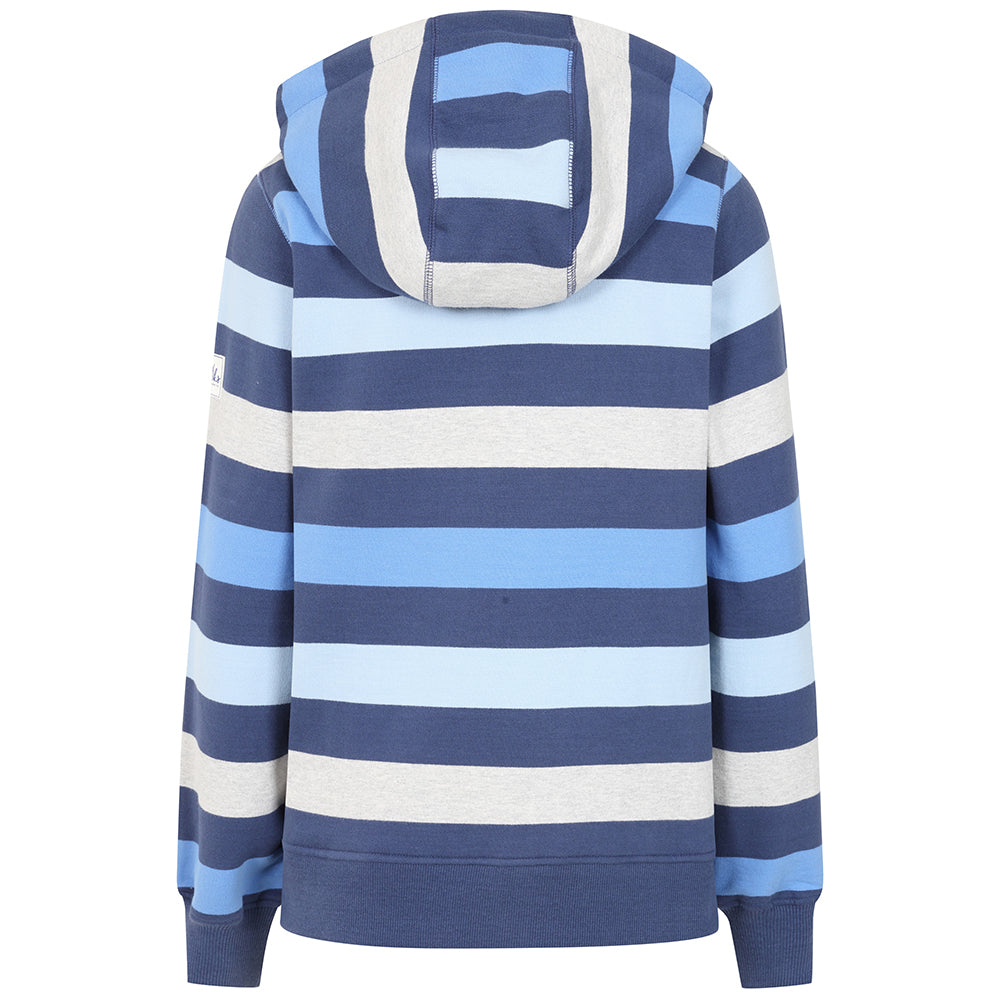 LJ101S - Ladies Striped Full Zip Hoody - Winter blues