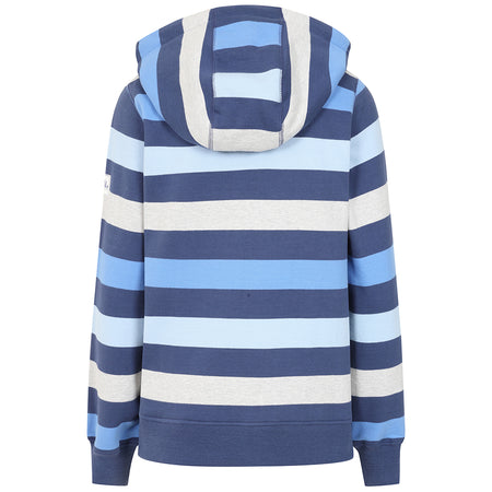 LJ101S - Ladies Striped Full Zip Hoody - Winter blues