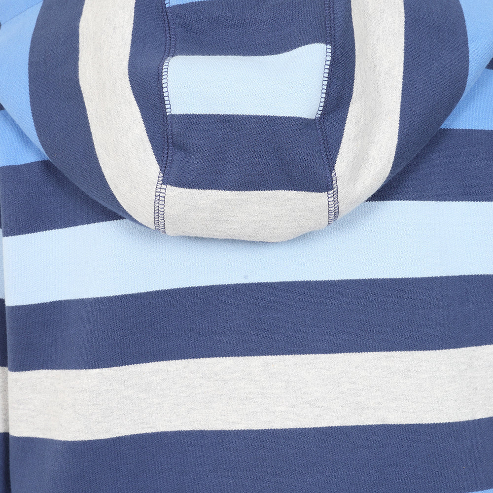 LJ101S - Ladies Striped Full Zip Hoody - Winter blues