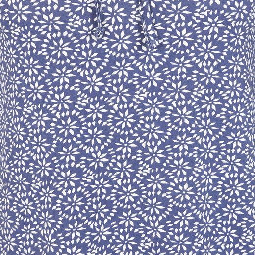 LJ115 - Printed Tie Front Tunic - Mosaic Twilight