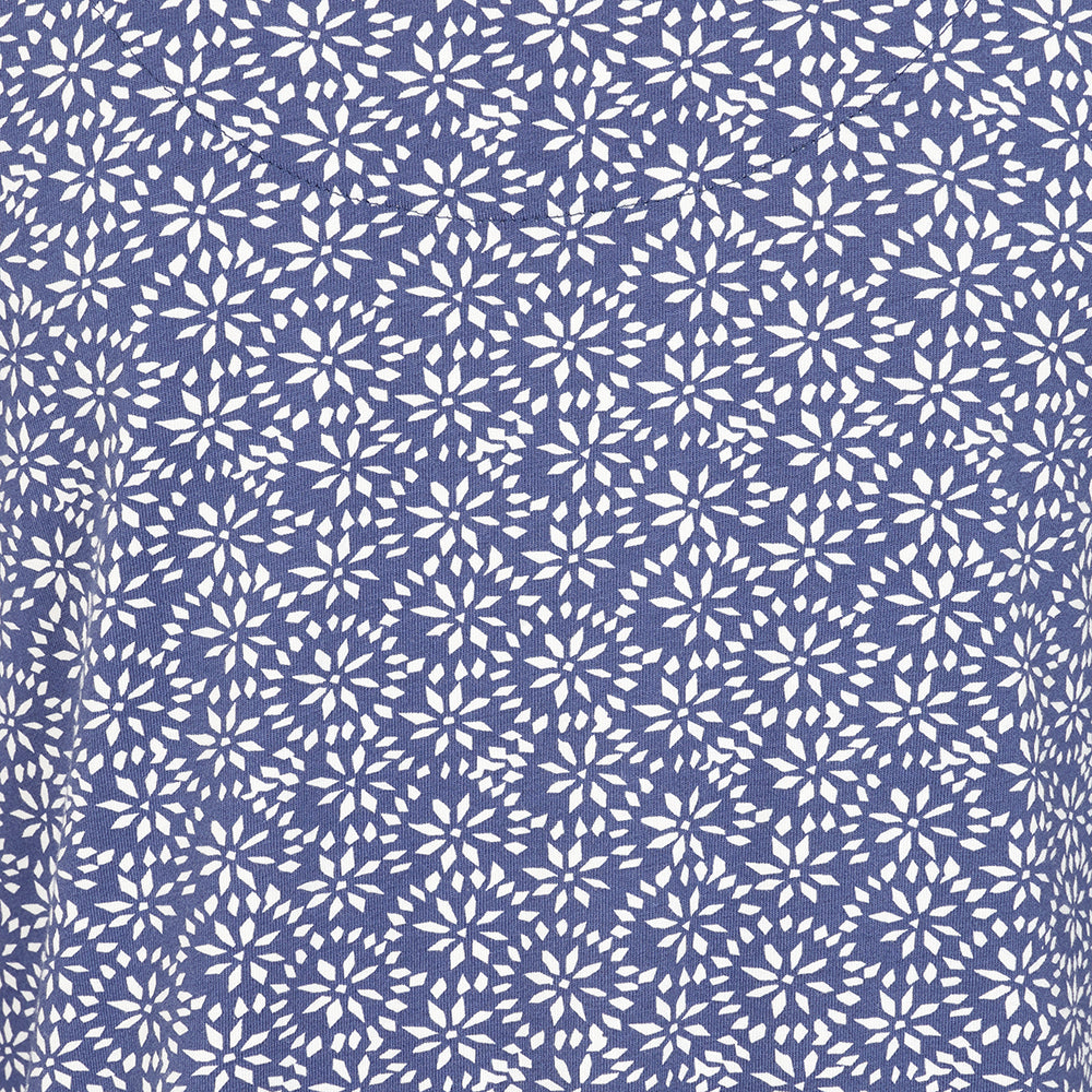 LJ115 - Printed Tie Front Tunic - Mosaic Twilight