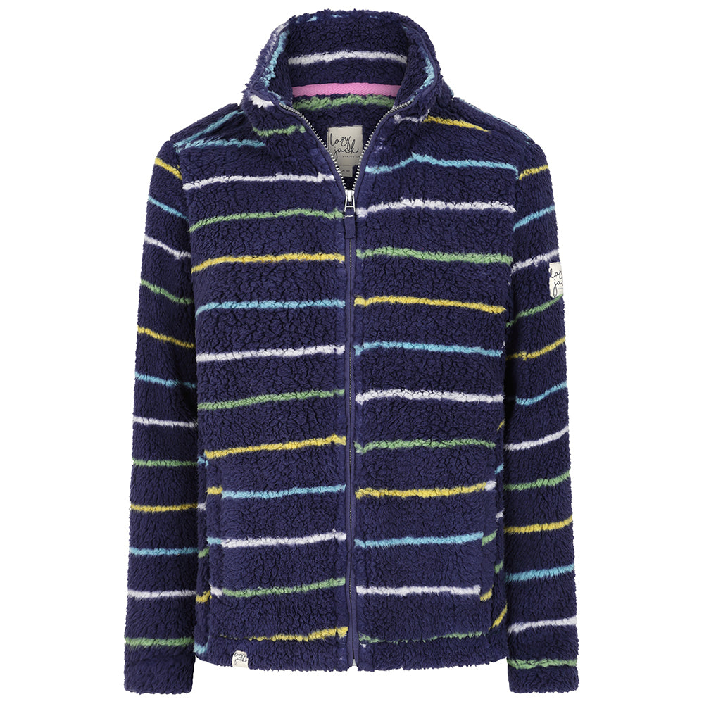LJ157S - Striped Full Zip Snug - Winter Greens