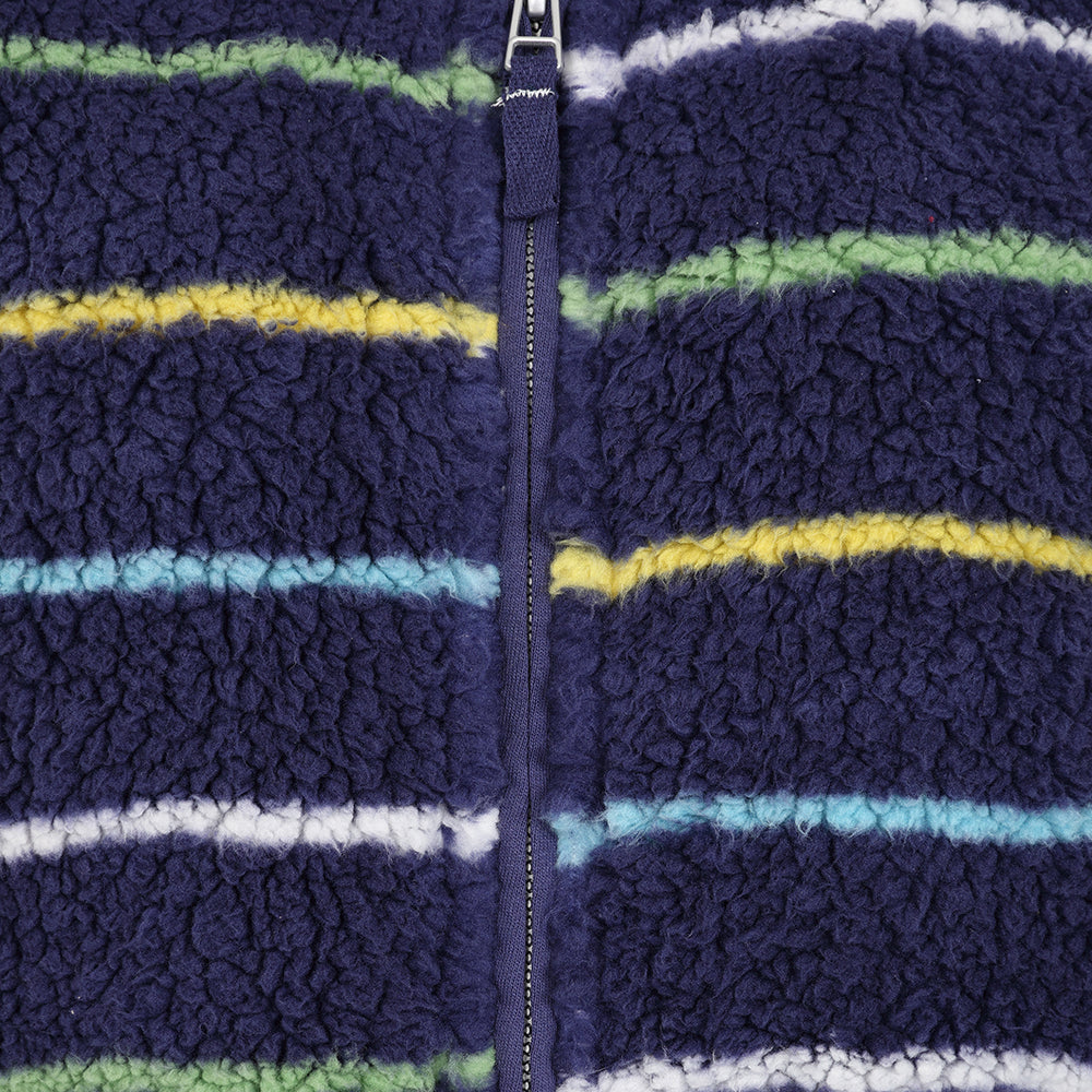 LJ157S - Striped Full Zip Snug - Winter Greens
