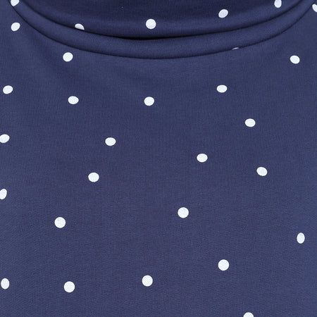LJ20 - Roll Neck Sweatshirt - Polka Dot Twilight