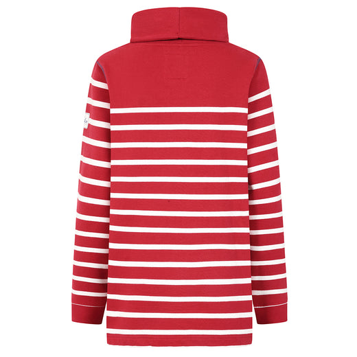 LJ20S - Striped Roll Neck Sweatshirt - Red