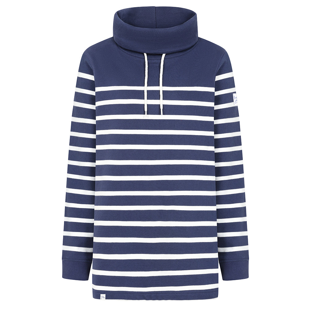 LJ20S - Striped Roll Neck Sweatshirt - Twilight