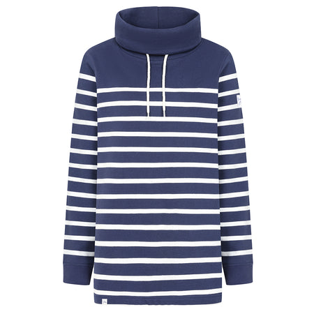 LJ20S - Striped Roll Neck Sweatshirt - Twilight